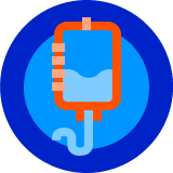 An IV fluid bag