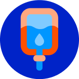 An IV fluid bag